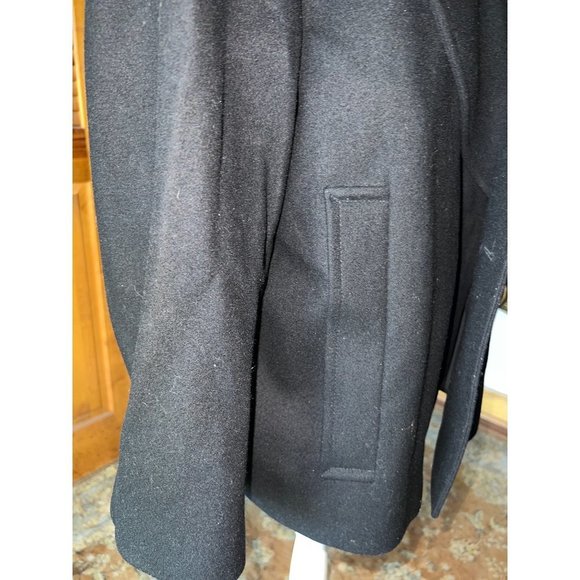 OAK Black Wool Admiral Coat -- Large - Picture 13 of 14
